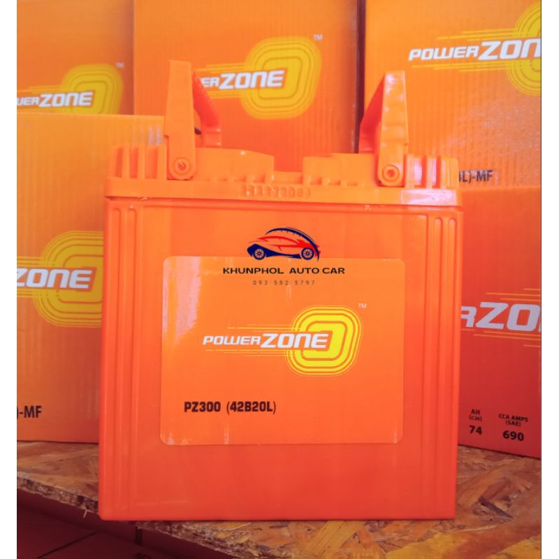 แบตเตอรี่ POWER ZONE  PZ300 (42B19L/R)