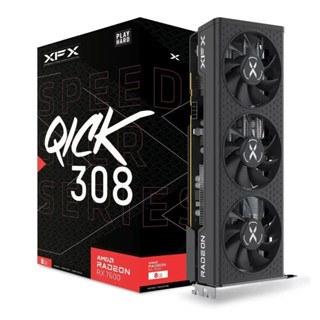 XFX SPEEDSTER QICK 308 Radeon RX 7600 Black Edition 8GB GDDR6 Graphics Card การ์ดจอ (RX-76PQICKBY)