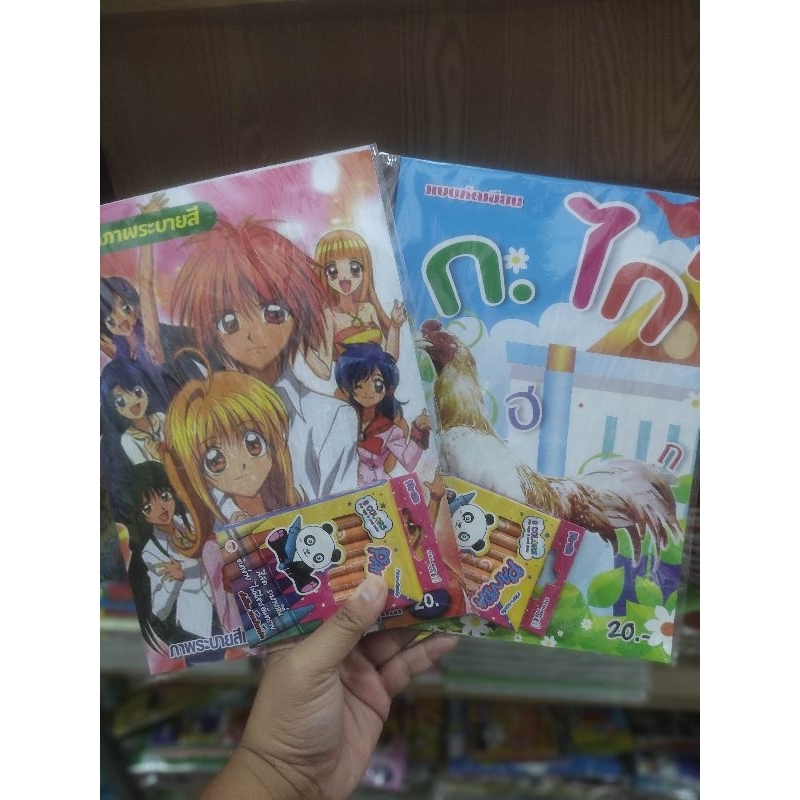 สมุดระบายสีพร้อมสีสุดคุ้มขายส่งยกโหล12ชุด