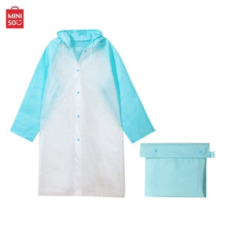 Miniso ชุดกันฝน เสื้อกันฝนผู้ใหญ่มีฮู้ด พร้อมซองเก็บ