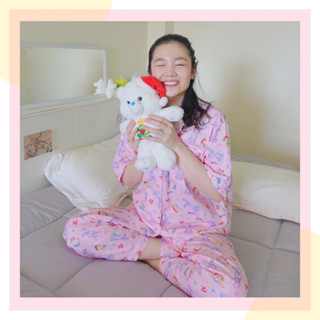Freesize ชุดนอนผ้าคอตตอนขายาวใส่สบายมากกก