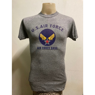 เสื้อยืด ผ้าเรยอง แนวทหาร U.S.AIR FORCE สไตล์วินเทจ