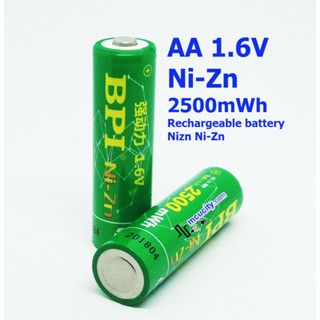 NiZn 1.6V AA 2500mWh Rechargeable battery BPI