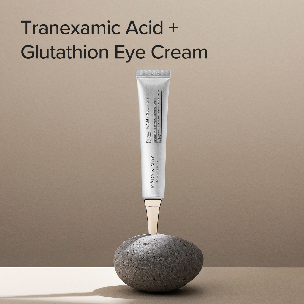 Mary&May Tranexamic Acid+Glutathion Eye Cream 30g แมรี่ & เมย์ อายครีม กรดทรานเอกซามิก +กลูตาไธโอน  30ก.