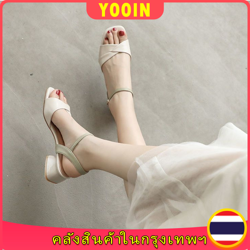 พร้อมส่ง ผู้หญิงฤดูร้อนใหม่รองเท้าส้นสูงแฟชั่นและสะดวกสบาย