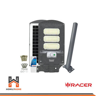 RACER โคมไฟถนนโซล่าเซลล์ พร้อมขาจับ LED 90W DAYLIGHT รุ่น Multi Bright โคมไฟถนน สปอร์ตไลท์ B 8858869073756