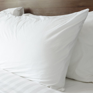 ปลอกหมอนหนุน ปลอกหมอนโรงแรม ปลอกหมอนสีขาว Cotton 100% 250 เส้น ลายเรียบ Pillow Case 20"x30"x6"