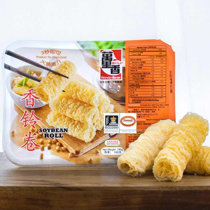 [3.3โค้ด20DD1000ลด20%] ฟองเต้าหู้ม้วน สไตล์ฮ่องกง เกรดคุณภาพ ไม่เหม็นหืน ทานคู่ซุปหม่าล่า ฟองเต้าหู้ 万里香 香玲卷
