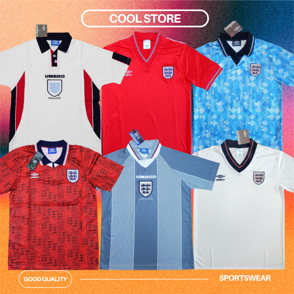 English Retro Shirts เสื้ออังกฤษย้อนยุค เสื้อบอลอังกฤษย้อนยุค เสื้อทีมชาติอังกฤษ