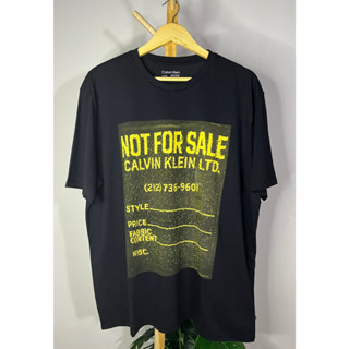 เสื้อยืดCalvin Klein "เสื้อยืดชายCKใหญ่ ดำ สกรีนNOT FOR SALE " งานCalvin Kleinแท้100%