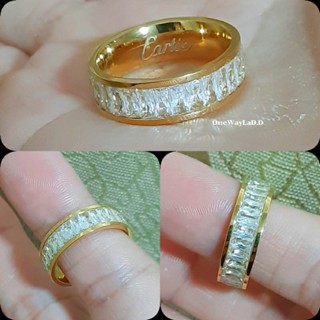 แหวนทอง18K ประดับเพชรสวิสแท้ Cartier สวย..ตรงปก