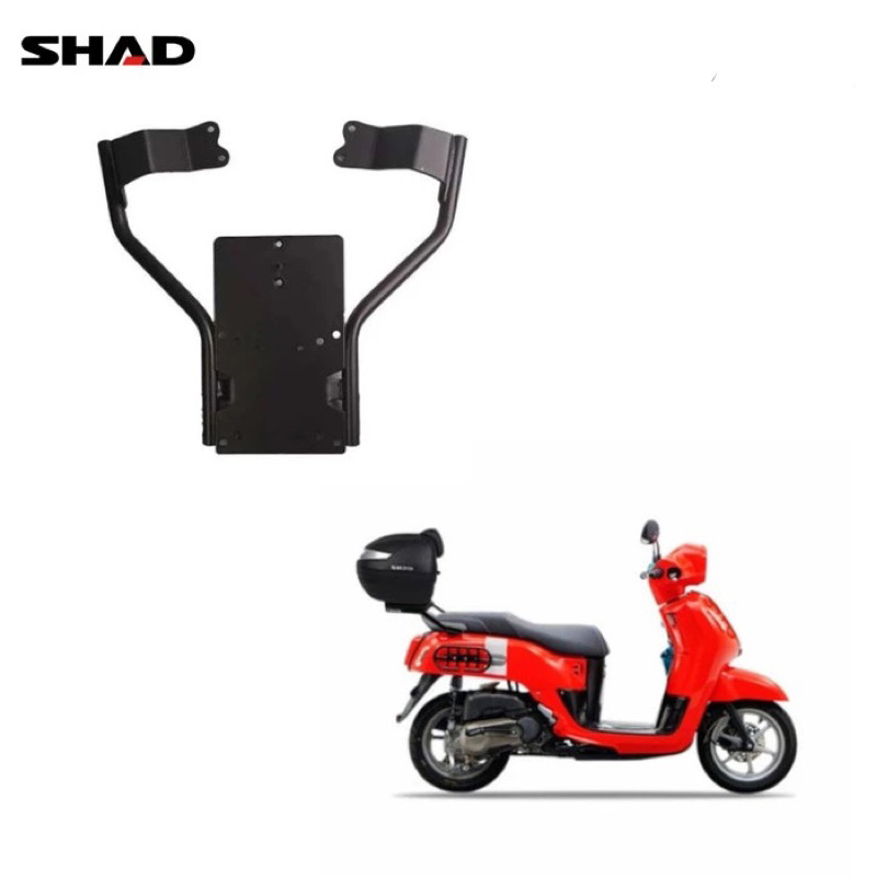 แร็คท้าย Yamaha Fazzio ยี่ห้อShad ตรงรุ่นไม่ต้องถอดมือจับ