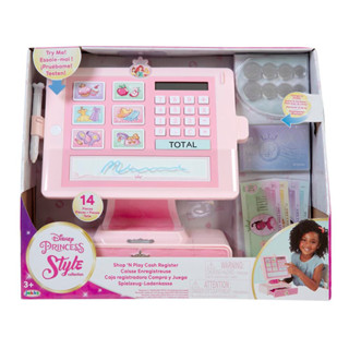 [ใช้ 2 โค้ดลดเพิ่ม] Disney Princess Style Cash Register ชุดของเล่น เครื่องแคชเชียร์