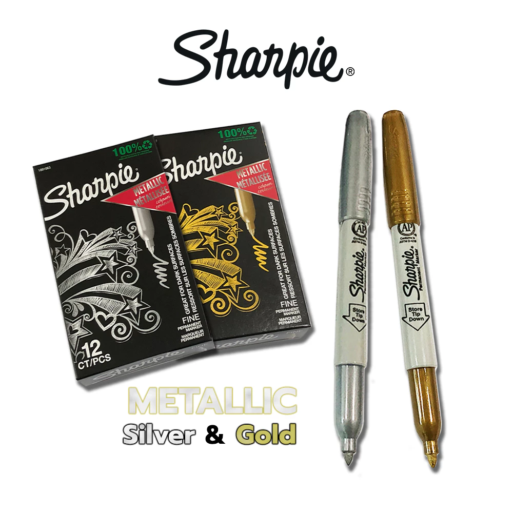 Sharpie Metallic Gold&Silver marker ปากกาชาร์ปี้ Fine marker / ด้าม