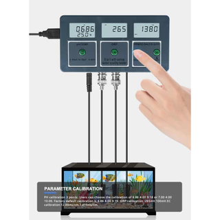 WiFi การวัด 8 in 1 การทดสอบคุณภาพน้ำอัจฉริยะ pH/EC/ORP/TDS(PPM)/CF/เกลือ/S.G EC/เครื่องทดสอบอุณหภูมิ