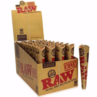 ยกกล่อง ของแท้100% ส่งไว RAW Classic Cones KSS (King Size Slim) 32 ชิ้น/กล่องกระดาษraw ก้นกระดาษ กระดาษโรล