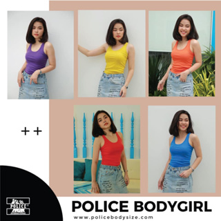 เสื้อกล้าม หลังเว้า Police Bodygirl เสื้อทรงพอดีตัว GS004