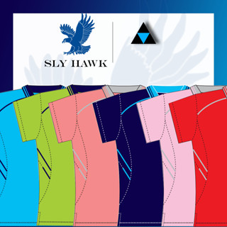 เสื้อโปโลหญิง เสื้อคอปกแขนสั้น เสื้อโปโลสีพื้น FLY HAWK FLYHAWK รุ่น A369  ของแท้ 100%