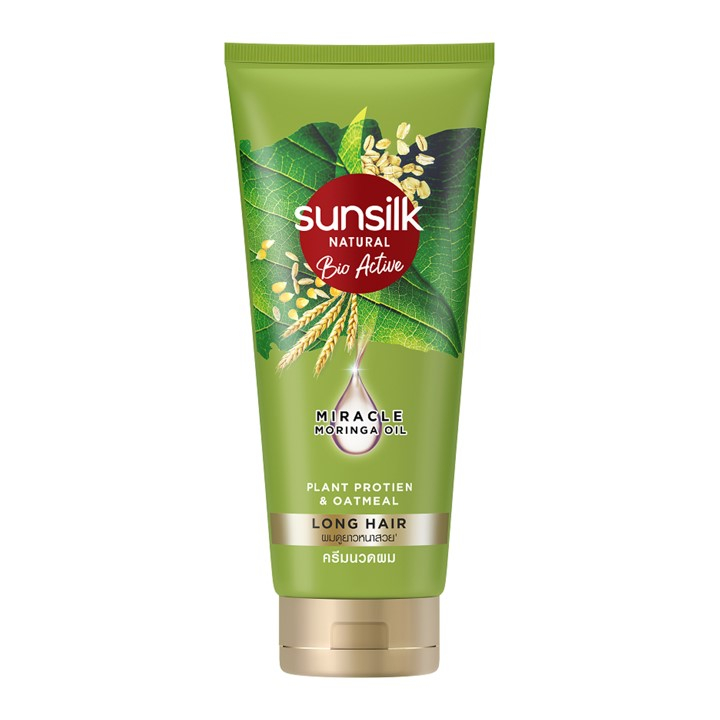 SUNSILK Natural Long Hair Conditioner 330ml. ซันซิล นเชอรัล ลองแฮร์ ครีมนวด ช่วยให้ผมยาว หนาสวย