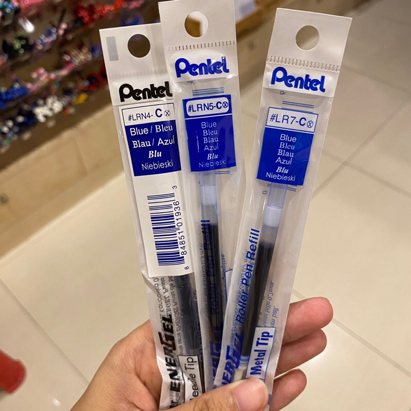 ไส้ปากกาเจล ไส้ปากกาpentel EnerGel ไส้ปากกาน้ำเงิน แดง ดำ 0.4,0.5,0.7