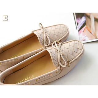 EARL GREY รองเท้าทรง Loafer หนังแกะพื้นนุ่ม หนังนุ่ม รุ่น Grim in Light pink