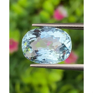 พลอย อความารีน Aquamarine 6.93 กะรัต (Cts.) พลอยแท้ อัญมณีมงคลประจําวันเกิด เครื่องประดับพลอย