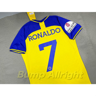 New 2023 : เสื้อฟุตบอลทีม อัลนาเซอร์ Alnassr Home 2022 + 7 RONALDO, เสื้อเปล่า !!
