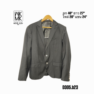 MK MICHEL KLEN men suit เสื้อสูทผู้ชายสีดำ มีกระเป๋าซ่อน ใส่ออกงานได้ อก 40 ยาว 27 D305.b23