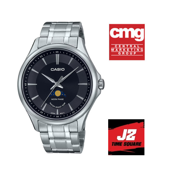 Casio ของแท้ 100% นาฬิกาผู้ชายทางการ MTP-M100D-1A สายเหล็กประกัน CMG