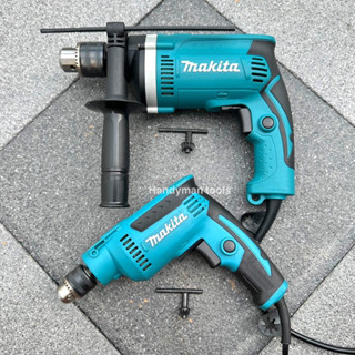 Makita สว่านไฟฟ้า สว่าน 5 หุน HP1630 -16mm 710W + Makita สว่าน 2 หุน รุ่น DP2010 ขนาดเจาะ 6.5mm กำลัง 370W