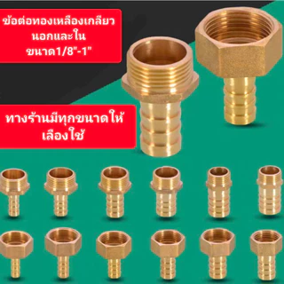 ข้อต่อทองเหลืองหางปลาไหลเกลียวในและเกลียวนอกเฉพาะขนาด3/4นิ้ว-1นิ้ว