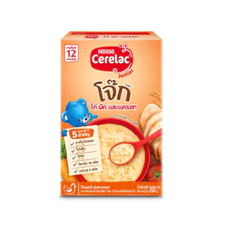[อาหารเสริมสำหรับเด็ก] ซีรีแล็ค อาหารเสริมสำหรับเด็ก โจ๊กสูตรไก่ ขนาด 200กรัม (5 กล่อง)
