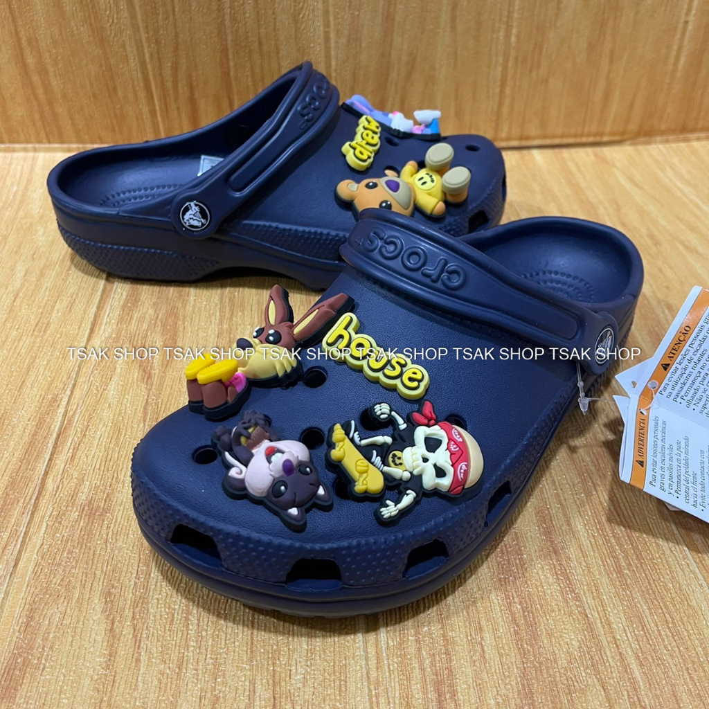 รองเท้าแตะ แบบสวม Crocs Classic drew house ไซส์ผู้หญิง สวย น่ารัก 36---40