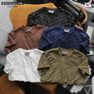 เสื้อยืดคอกลม แขนสั้น ผ้าฝ้าย พิมพ์ลายโลโก้ตัวอักษร Essentials 🏷️ สไตล์คลาสสิก สําหรับผู้ชาย