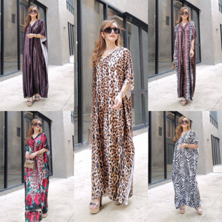 TW14703   Maxi Dress เดรสยาว คอวี