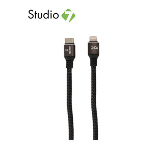 TECHPRO สายชาร์จ USB-C to Lightning 20W 1M TP-C02 - Nylon Black/Gray by Studio7