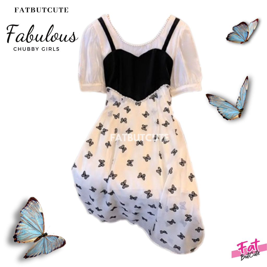 525 บาท Butterfly white dressเดรสสาวอวบปักเพชรและไข่มุก รุ่นนี้อลังกาลและสวยมากก รหัส15091 Women Clothes