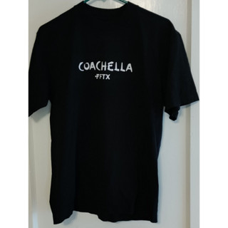 เสื้อยืด Coachella 2023 Mens Size M Black T Shirt Sponsored By FTX Cotton