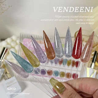 VDN SZ03 สีเจลแฟลชกากเพชร เซต9สี แถมชาร์ตสำเร็จรูป ปริมาณ15ml