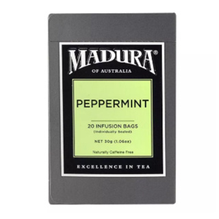 มาดูรา ชาเปเปอร์มิ้นต์ 20 ซอง 30 กรัม - Peppermint Infusion 20 Tea Bags 30g Madura brand