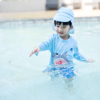 Babyhip ชุดว่ายน้ำเด็ก ชุดว่ายน้ำเด็กกันแดด ชุดว่ายน้ำกันยูวี UPF 50 ชุดว่ายน้ำพร้อมหมวก Baby swimming suit