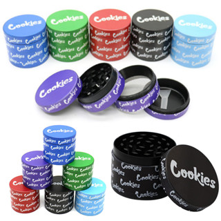 (พร้อมส่ง) ที่บดสมุนไพร 40mm Cookies ฟันคม สีสดสวย พร้อมตัวกรองตาข่าย ราคาถูก ขายส่ง