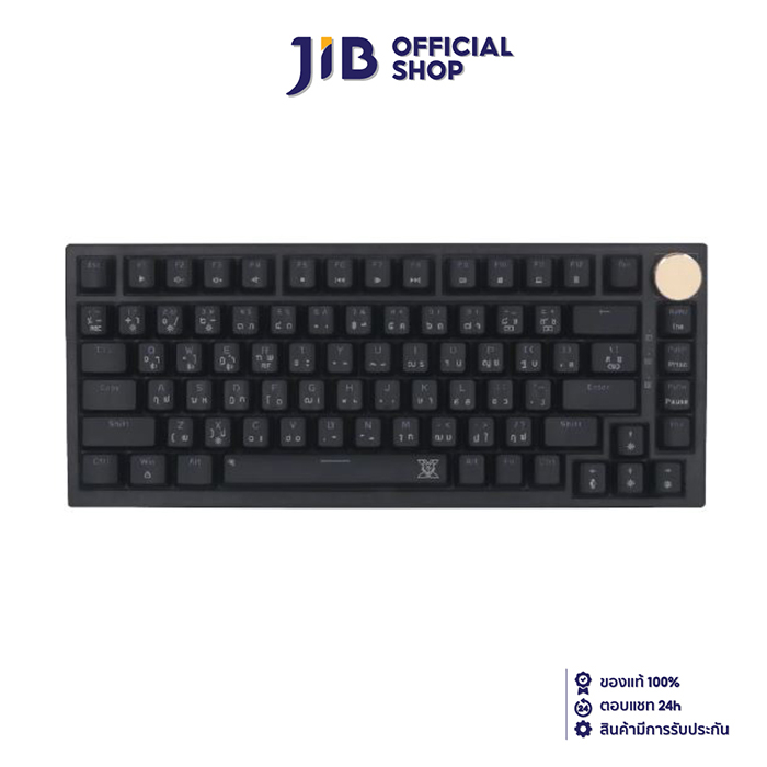 WIRELESS KEYBOARD (คีย์บอร์ดไร้สาย) NUBWO X34 HADRIAN (BLACK) (OUTEMU RED SWITCH - RGB LED - EN/TH)