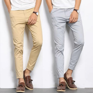 กางเกง 5 ส่วน ขาเต่อ Easy Care ทรงกระบอกเล็ก (Slim-fit) by Normal Boy