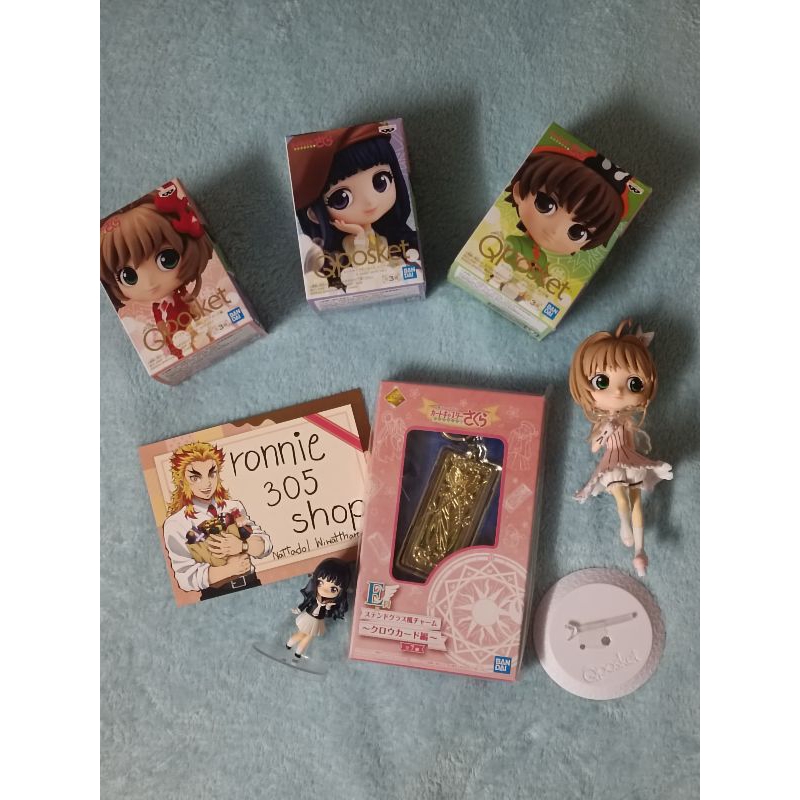 Q Posket Petit CardCaptor Sakura Clear Card&ฟิกเกอร์โทโมโยะ&พวงกุญแจเหล็กการ์ดวินดี้