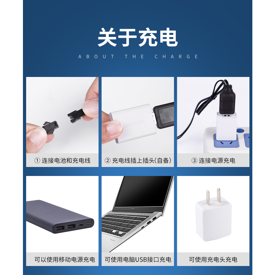 ถ่านชาร์จ Ni-Cd  4.8V  2000mAh  ขั้วSM (ถ่านเกรด A มีประกันทุกก้อน) + เครื่องชาร์จ USB ราคา ถูกที่สุด ดีลบีเคเค แกลเลอรีภาพที่ 6