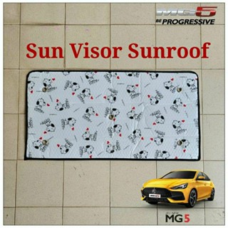 บังแดดซันรูฟ  Sunroof MG5 ลาย Snoopy