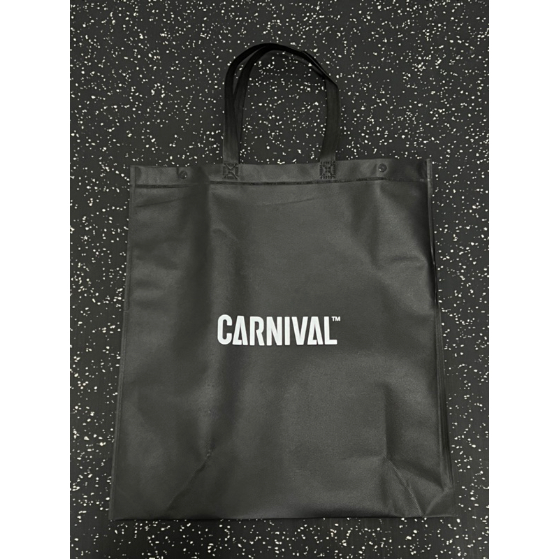 [ มือ1 ของแท้ พร้อมส่งด่วน!! ] ถุงผ้า carnival มี size กลาง ใหญ่ สีดำ