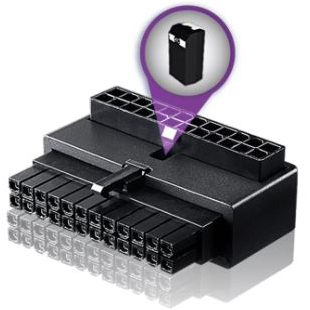 COOLER MASTER 24 PIN 90 DEGREE ADAPTER WITH CAPACITORS