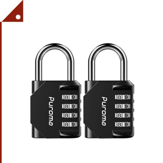 Puroma : PRMTH003* เเม่กุญเเจ Combination Lock 4 Digit Outdoor, Black 2 PK